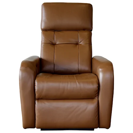 Contemporary Wall Hugger Power Recliner with Power Headrest